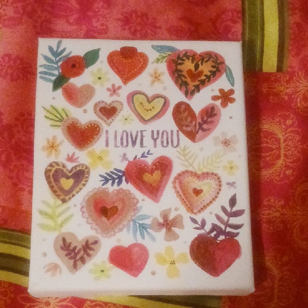 Colorful Heart Canvas Art 8×10 FINAL PRICE DROP!!